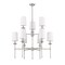 Z-Lite Emily 9 Light Chandelier, Brushed Nickel & Off White 3033-9BN - alternate 2